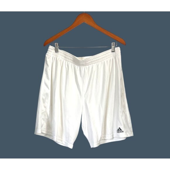 Adidas Mens White Performance Athletic Shorts Size XL - Picture 1 of 6